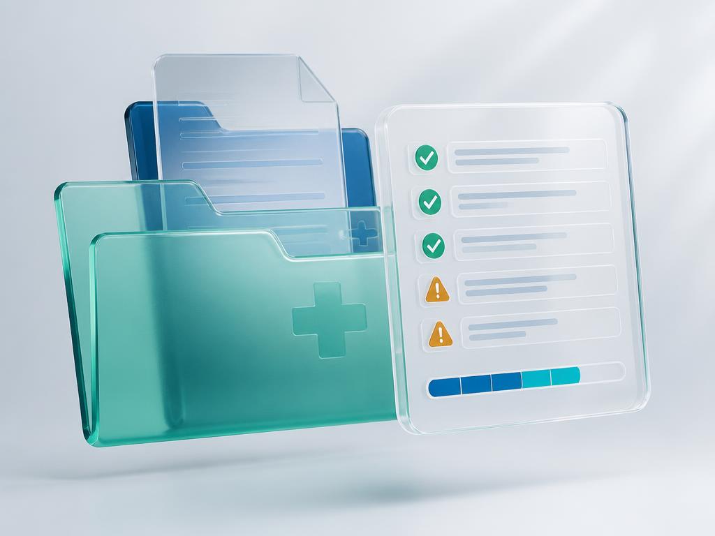 Organized caregiver documents and checklists